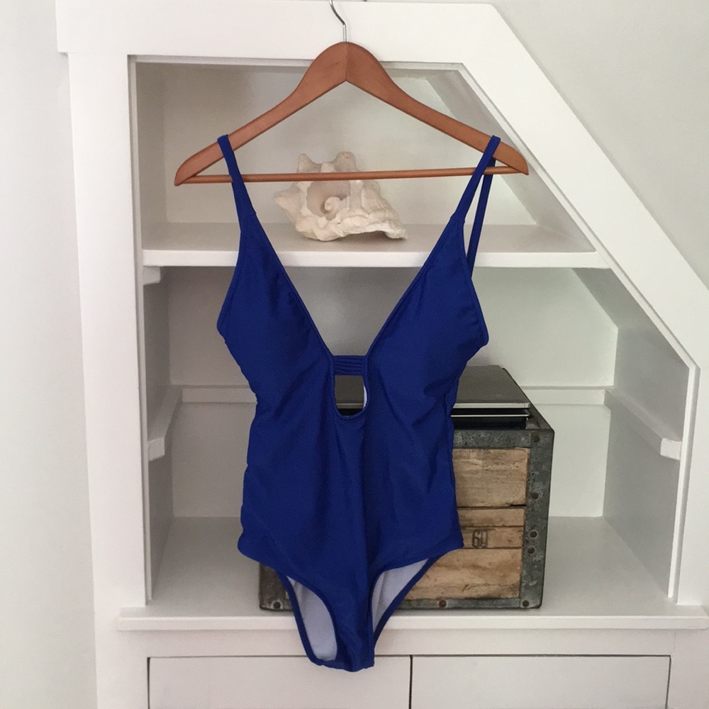 Brand new navy blue one piece bathing suit